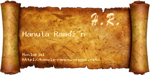 Hanula Ramón névjegykártya